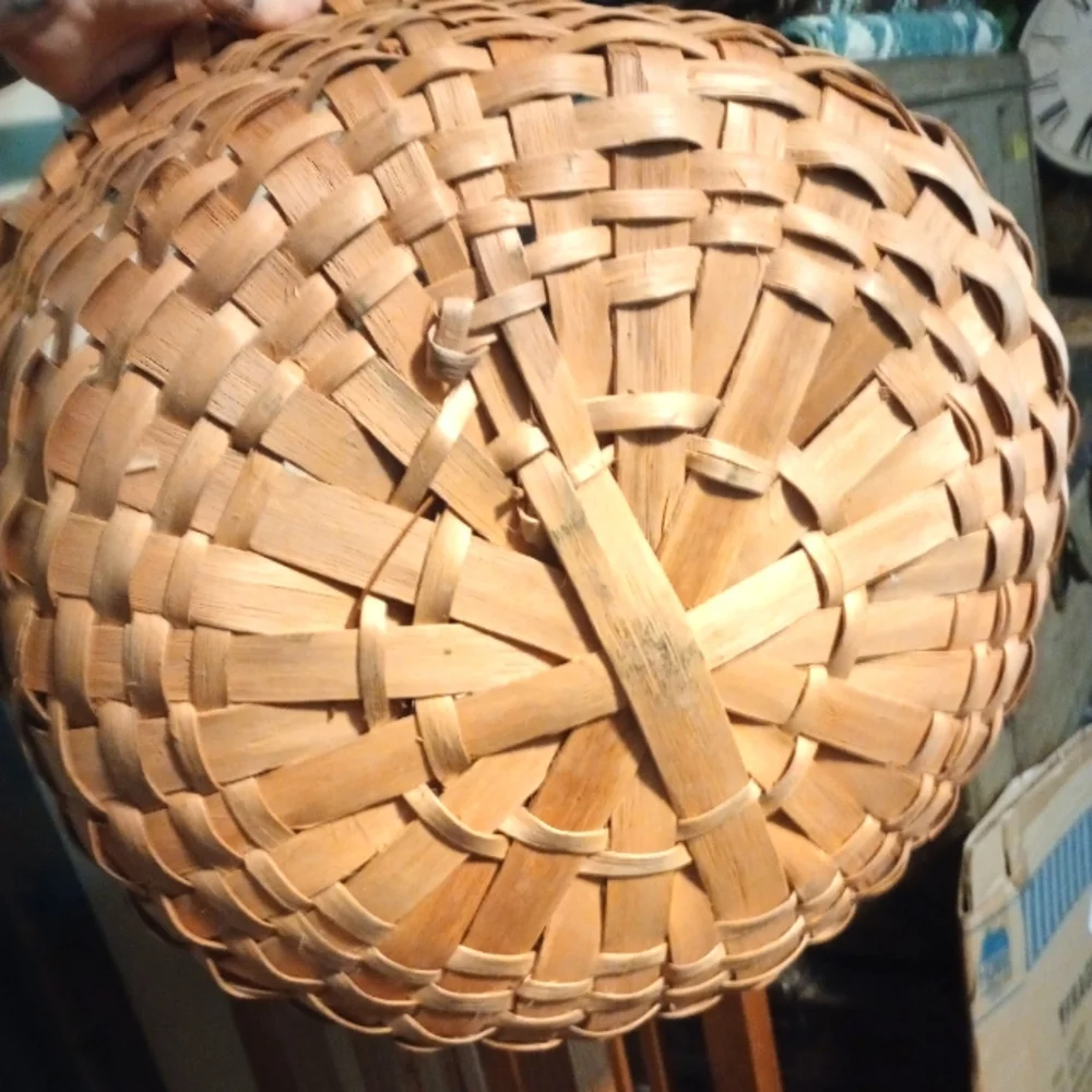 Beautiful Antique Handwoven Gathering Basket
